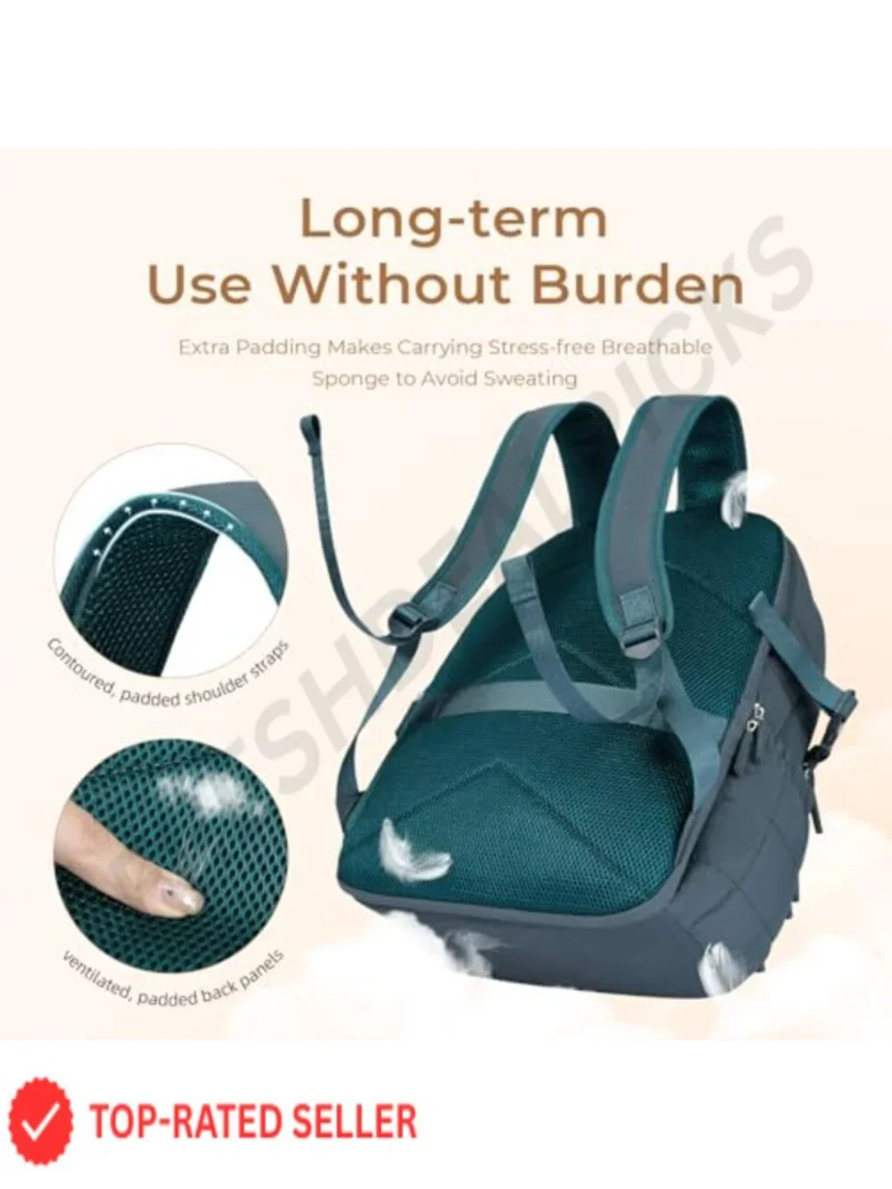 Quilted Backpack with RFID, 17.3 Inch Laptop Travel Backpack, Women's